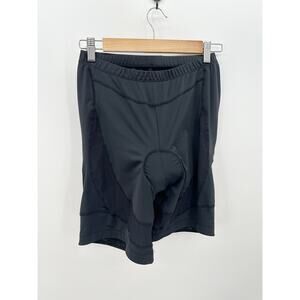 Beroy Black Padded Biker Shorts 8"Inseam Elastic Stretch Waist Cycling Women M/L